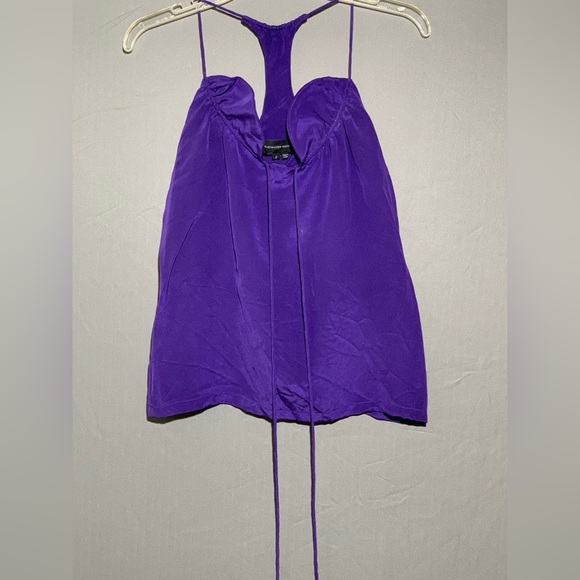 Alexander Wang Tops - Alexander Wang size 2 100% silk designer purple tank top